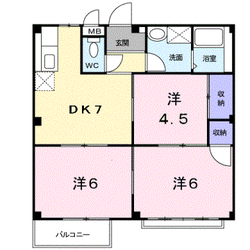 シャトレー小倉の物件間取画像